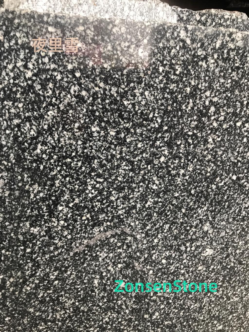 Snow at night