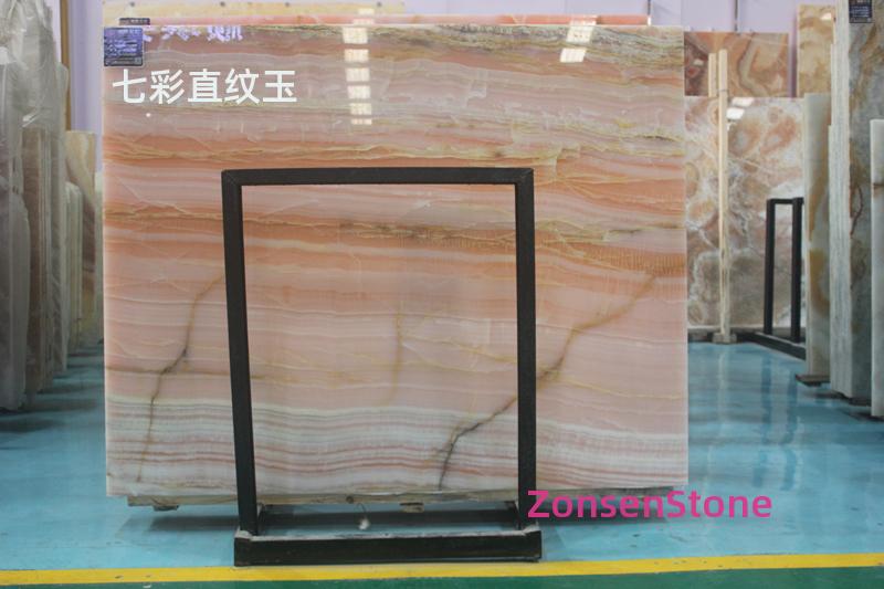 Seven-color straight-grained jade
