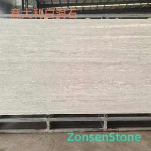 Italian white travertine
