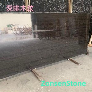 Dark brown wood grain