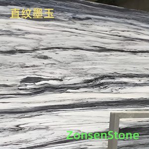 Straight-grained black jade
