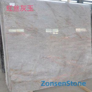 Red silk gray jade