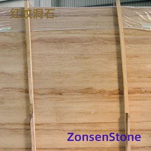 Red-veined travertine