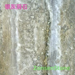 Silver-gray travertine