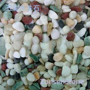 Five-colored washed stone
