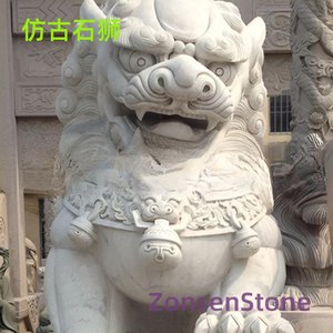 Antique stone lions
