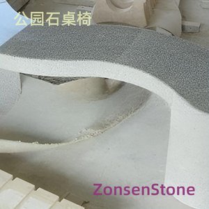 Park stone tables and chairs