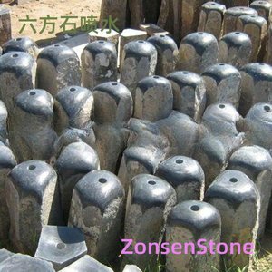 Hexagonal stone water spray