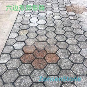 Hexagonal irregular bricks