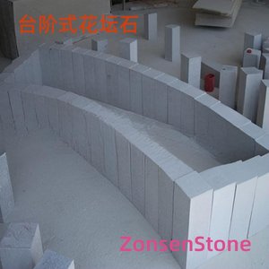 Stepped flower bed stones