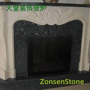 Lobby decorative fireplace
