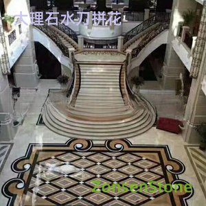 Marble waterjet mosaic