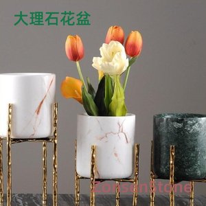 Marble flower pot