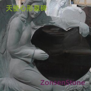 Angel Heart-Shaped Tombstone