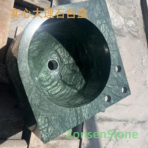 Solid marble sink