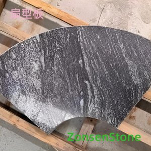 Fan-shaped plate