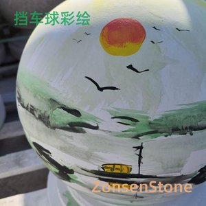 Parking bollards painted