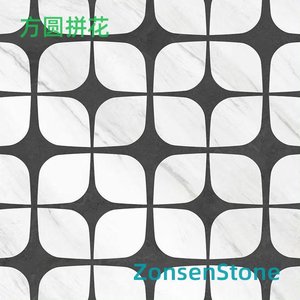 Square and round mosaic