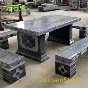 square stone table