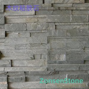 Wood grain adhesive stone