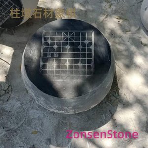 Stone pier chess pieces