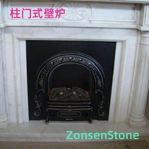 Column-door fireplace