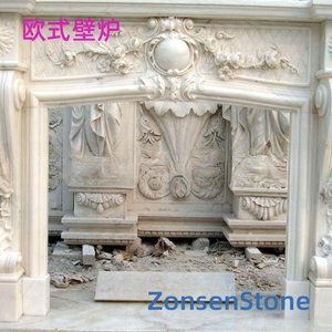 European-style fireplace