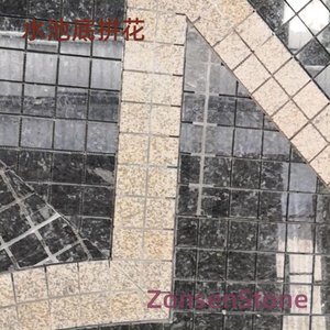 Water pool bottom mosaic