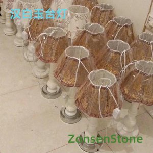 White marble table lamp