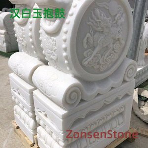 White marble drum handle