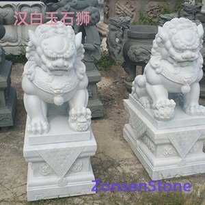 White marble lion
