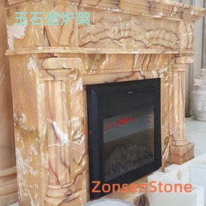 Jade fireplace mantle