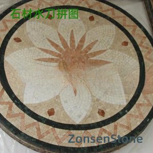 Stone waterjet mosaic