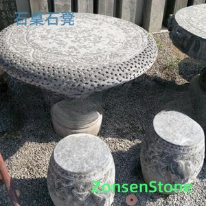 Stone table and stone bench