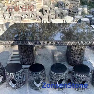 Stone table and stone chairs