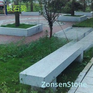 Long stone bench
