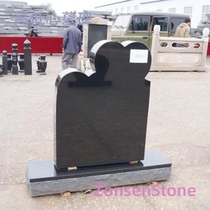 High and low heart tombstones
